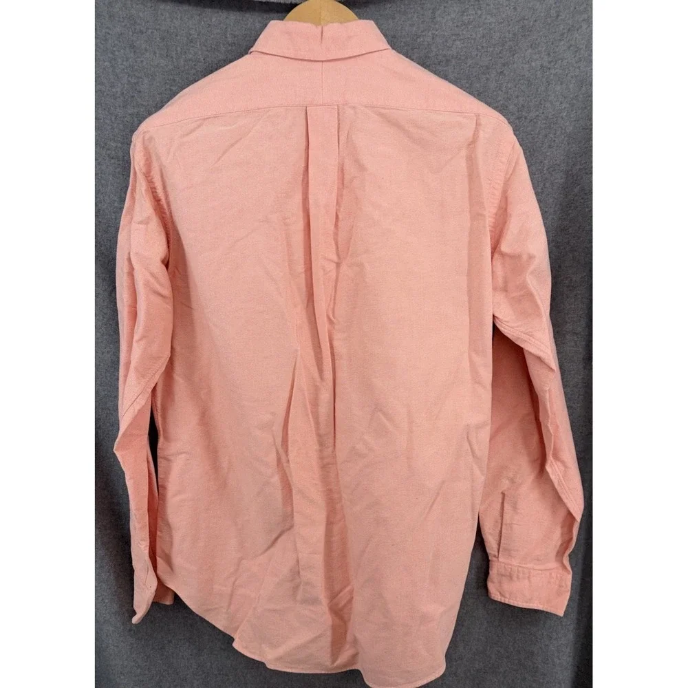 Polo Ralph Lauren Long Sleeve Oxford Button Down Solid Peach Large Custom Fit